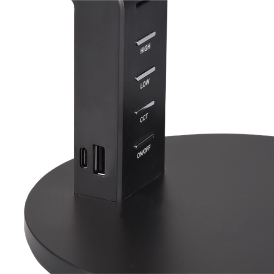 Lampada da scrivania led 5w cct 3000k 6300k nera opaca dimmerabile