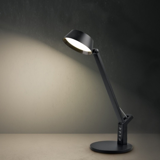 Lampada da scrivania led 5w cct 3000k 6300k nera opaca dimmerabile