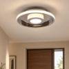 Plafoniera moderna tondo cromo led 28w 3000k dimmerabile