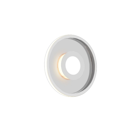 Plafoniera moderna tondo cromo led 28w 3000k dimmerabile