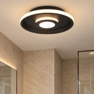 Plafoniera da bagno ip44 nero opaco led 28w 3000k dimmerabile
