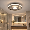 Plafoniera per bagno cromo led 35w 3000k dimmerabile ip44
