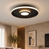 Plafoniera moderna led 35w 3000k nero opaco dimmerabile