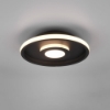 Plafoniera moderna led 35w 3000k nero opaco dimmerabile