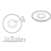 Plafoniera moderna led 35w 3000k nero opaco dimmerabile