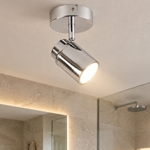 Faretto da soffitto per bagno cromo ip44 orientabile