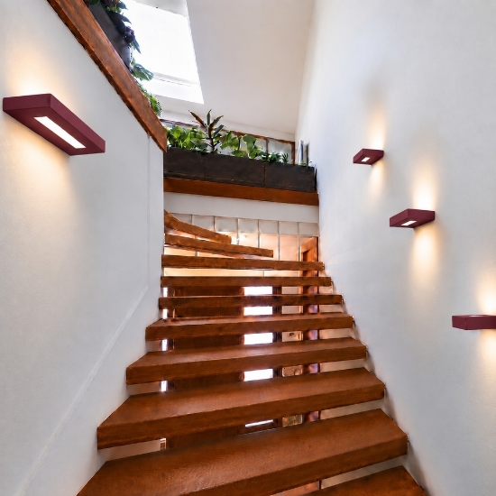Applique led 20w cct 3000k 4000k da parete moderna bordeaux