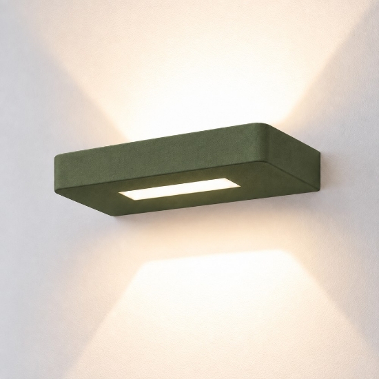 Applique led 20w cct 3000k 4000k da parete moderna verde oliva