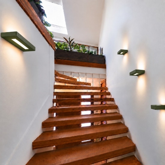 Applique led 20w cct 3000k 4000k da parete moderna verde oliva