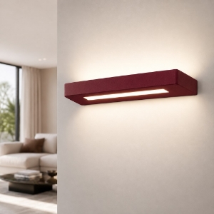 Applique moderna da parete bordeaux led 28w cct 3000k 4000k 30cm