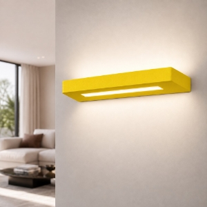 Applique led 28w cct 3000k 4000k moderna da parete giallo girasole