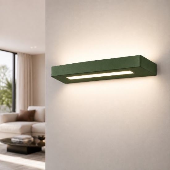 Applique led 28w cct 3000k 4000k da parete moderna verde oliva