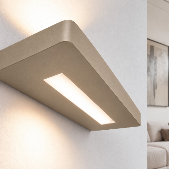 Applique moderna da parete sabbia bagnata led 28w cct 3000k 4000k