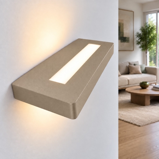 Applique moderna da parete sabbia bagnata led 28w cct 3000k 4000k