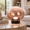 Fabas lampada da tavolo ovalia vetro ametista led 8w cct 2700k 3000k 4000k dimmerabile