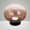 Fabas lampada da tavolo ovalia vetro ametista led 8w cct 2700k 3000k 4000k dimmerabile