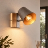 Faretto nickel anticato legno orientabile
