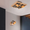 Faretto nickel anticato legno orientabile