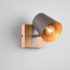 Faretto nickel anticato legno orientabile