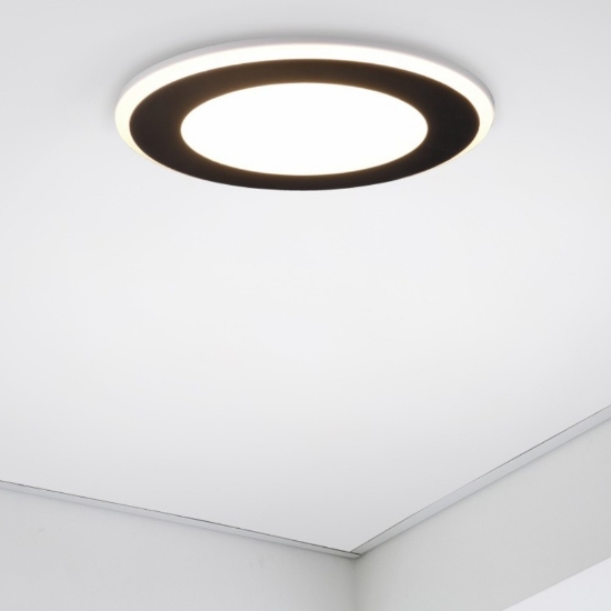 Faretto led 10w 3000k da incasso nero opaco