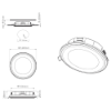Faretto led 10w 3000k da incasso nero opaco