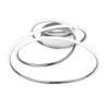 Plafoniera per camera da letto cromo led 4000k dimmerabile 50cm