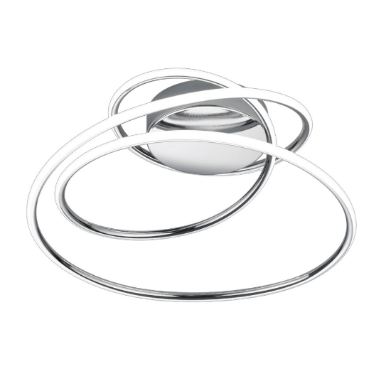 Plafoniera per camera da letto cromo led 4000k dimmerabile 50cm
