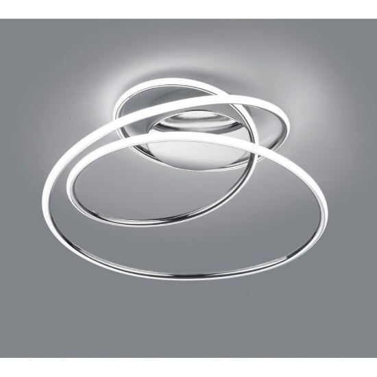 Plafoniera per camera da letto cromo led 4000k dimmerabile 50cm