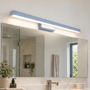 Lampada per specchio bagno led 18w cct 3000k 4000k moderna carta da zucchero
