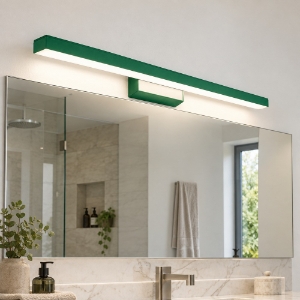 Applique per specchio bagno moderna verde bosco led 18w cct 3000k 4000k