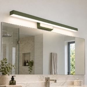 Applique per specchio bagno led 18w cct 3000k 4000k moderna verde oliva 53cm