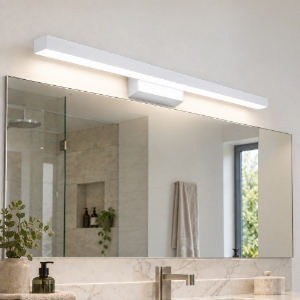 Applique per specchio bagno led 18w cct 3000k 4000k moderna bianca