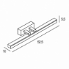 Applique per specchio da bagno sabbia led 18w cct 3000k 4000k