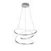 Lampadario moderno design cromo led 4000k dimmerabile
