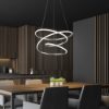 Lampadario moderno design cromo led 4000k dimmerabile