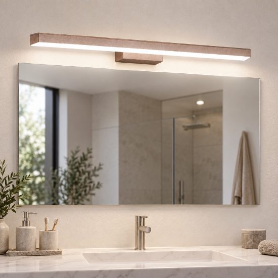 Applique per specchio da bagno moderno led 18w cct 3000k 4000k oro rosato
