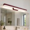 Applique per specchio bagno moderna bordeaux led 18w cct 3000k 4000k