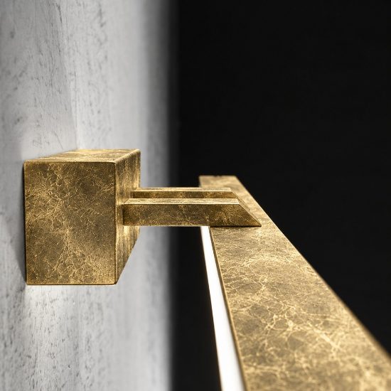 Applique per specchio bagno led 18w cct 3000k 4000k moderno foglia oro