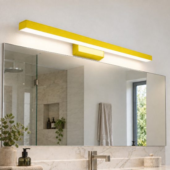 Applique per specchio bagno led 18w cct 3000k 4000k moderna giallo girasole