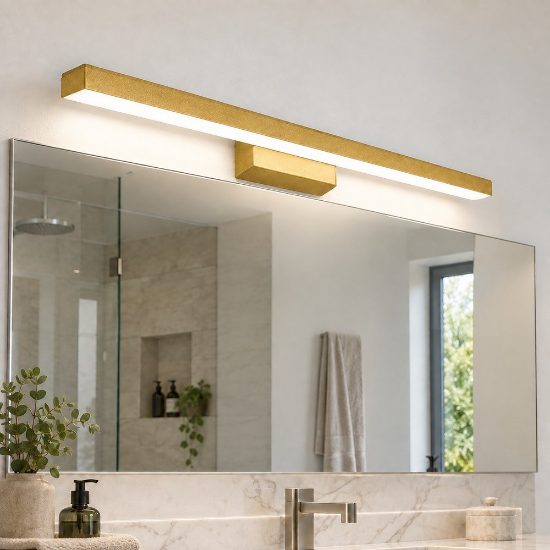 Applique per specchio bagno moderna oro opaco led 18w cct 3000k 4000k
