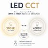 Applique per specchio bagno moderna nera led 18w cct 3000k 4000k