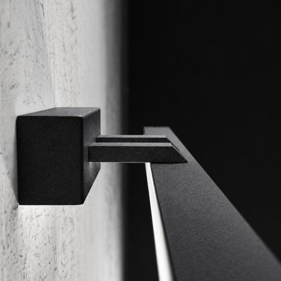 Applique per specchio bagno moderna nera led 18w cct 3000k 4000k