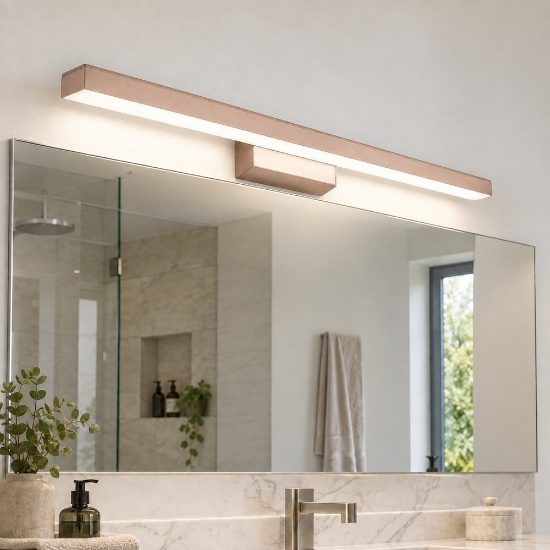 Applique per specchio da bagno pesca led 18w cct 3000k 4000k squadrata