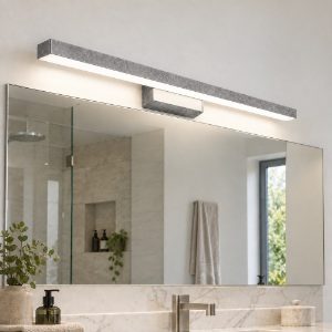 Applique per specchio bagno moderna foglia argento led 18w cct 3000k 4000k