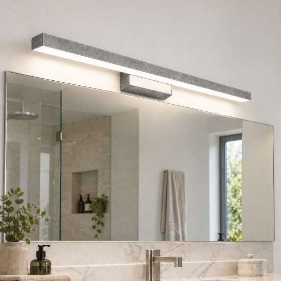 Applique per specchio bagno moderna foglia argento led 18w cct 3000k 4000k