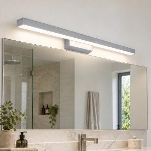 Applique per specchio bagno led 18w cct 3000k 4000k moderna grigio perla