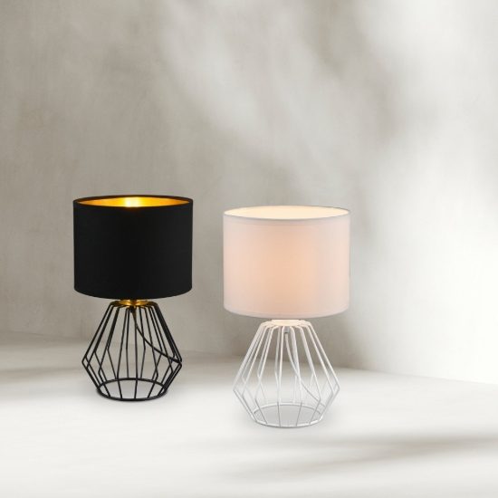 Lampada da tavolo per salotto nera design moderno