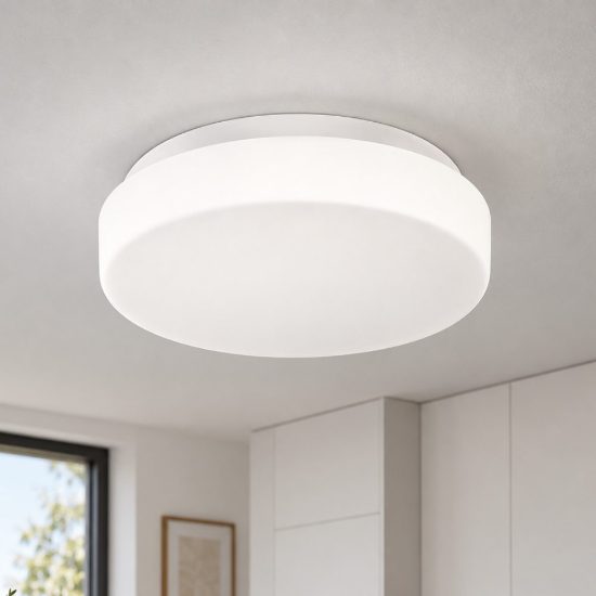 Perenz pastille plafoniera bianca rotonda per cucina moderna led 18w cct 3000k 4000k dimmerabile