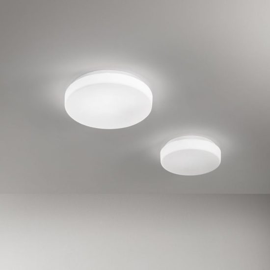 Perenz pastille plafoniera bianca rotonda per cucina moderna led 18w cct 3000k 4000k dimmerabile