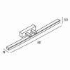 Applique per specchio bagno led 24w cct 3000k 4000k verde oliva 69cm